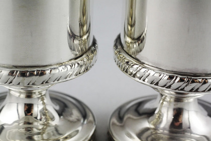 Indian Colonial Silver Salt and Pepper Castors (pair)